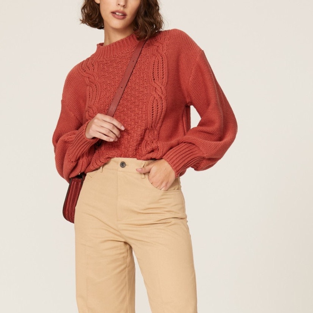 Wish Terracotta Knit Reflection Sweater Size AUS 10/ US Small (oversized)